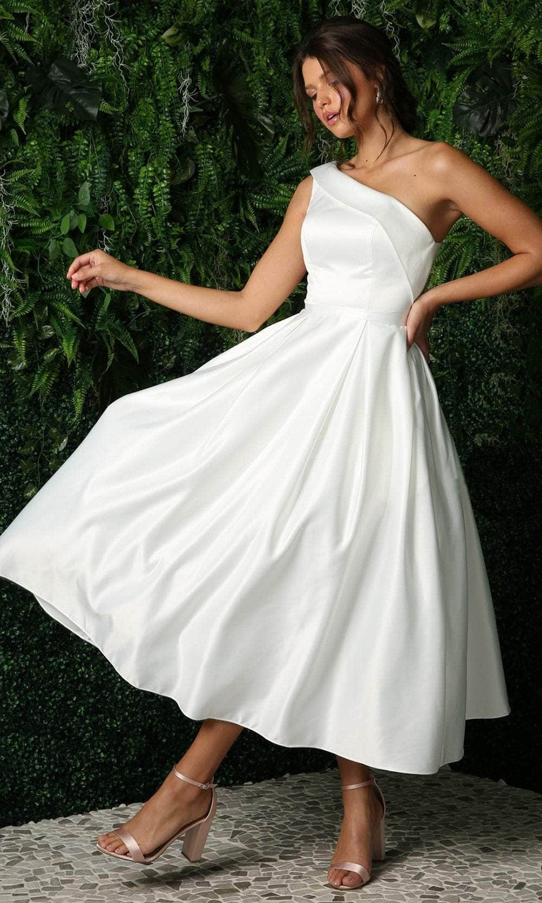 Nox Anabel JE931 Asymmetric Pleated A-Line Formal Dress