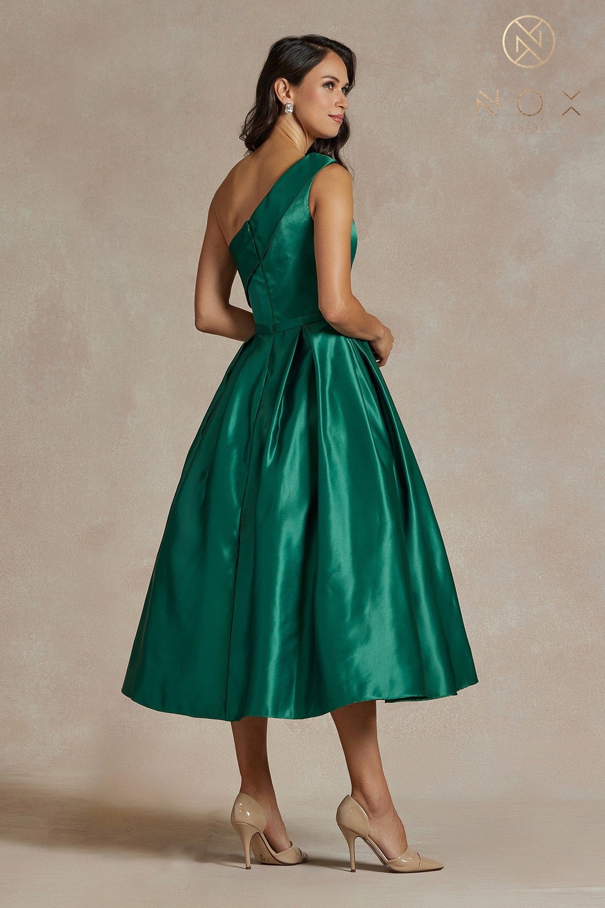 Nox Anabel JE931 Asymmetric Pleated A-Line Formal Dress