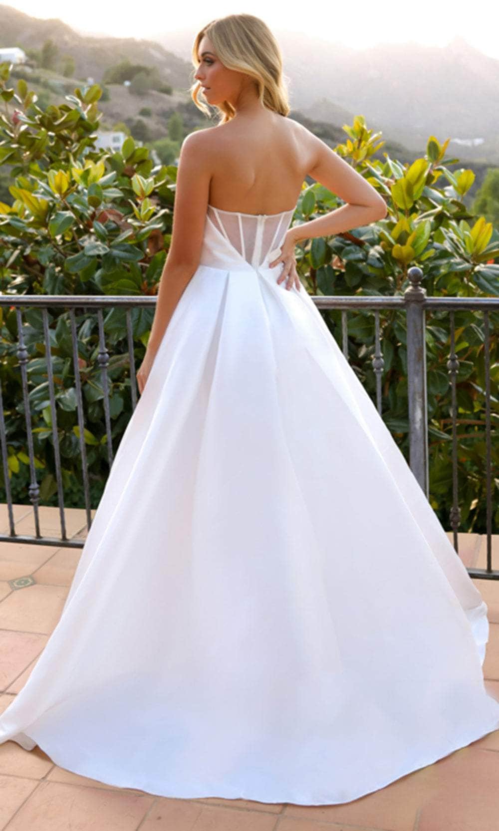 Nox Anabel JE988 - Strapless Ballgown with High Slit Special Occasion Dress
