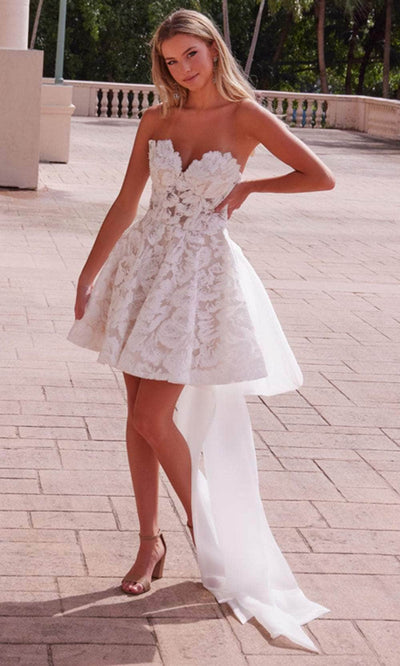 Nox Anabel JQ1017 - Tulle A-Line Dress with Train Cocktail Dresses