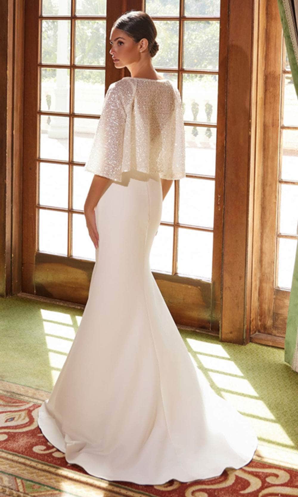 Nox Anabel JW1030 - Timeless V-Neck Satin Dress Wedding Dresses