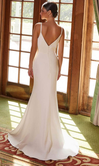 Nox Anabel JW1030 - Timeless V-Neck Satin Dress Wedding Dresses