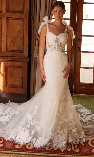 Nox Anabel JW1033L - Lace Embellished Mermaid Dress Wedding Dresses