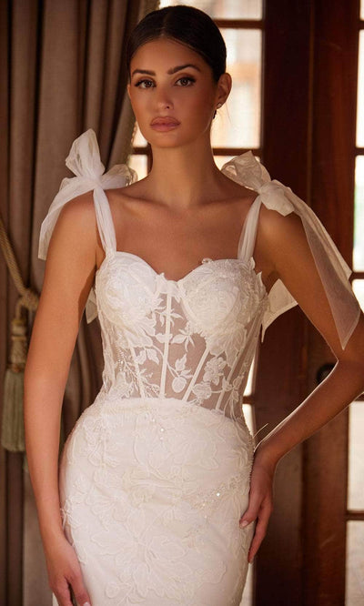 Nox Anabel JW1033L - Lace Embellished Mermaid Dress Wedding Dresses