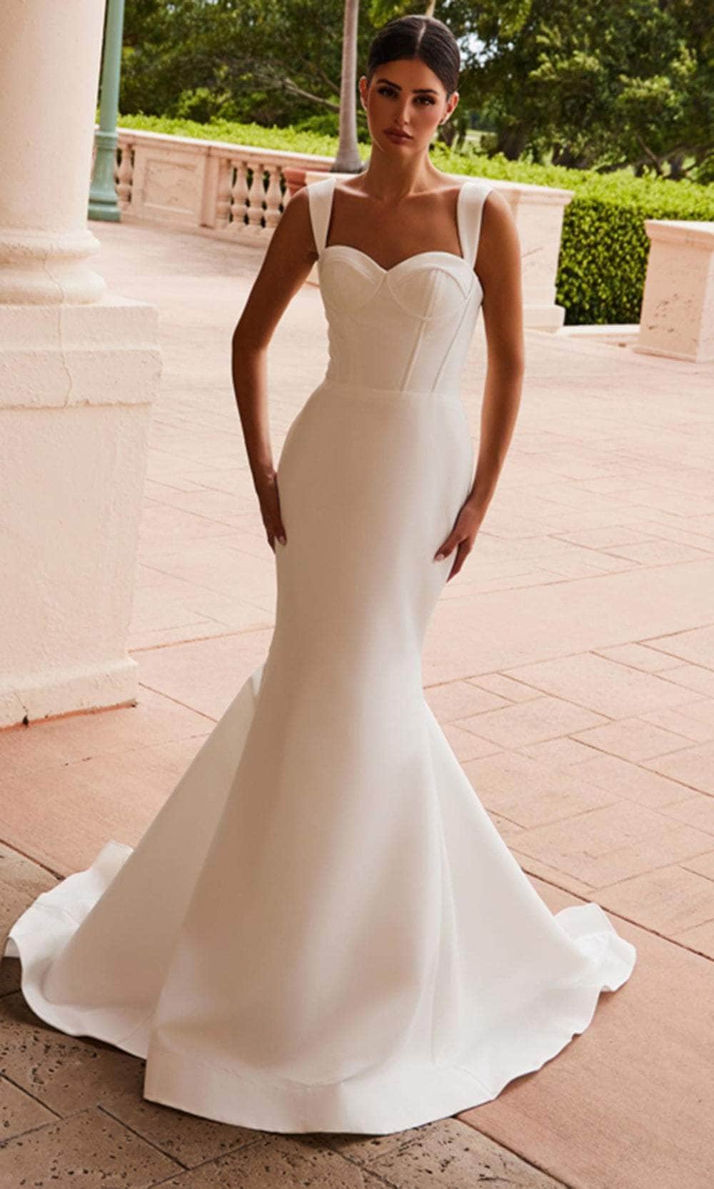 Nox Anabel JW1034 - Luxurious Stretch Satin Formal Gown Wedding Dresses