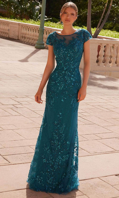 Nox Anabel MT110 - Floral Embroidered Tulle Evening Dress Mother of the Bride Dresses
