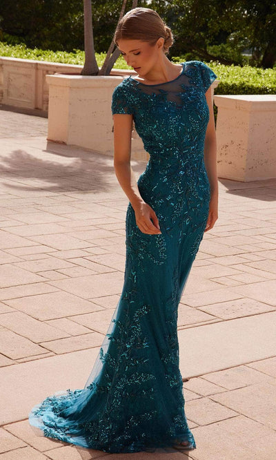 Nox Anabel MT110 - Floral Embroidered Tulle Evening Dress Mother of the Bride Dresses