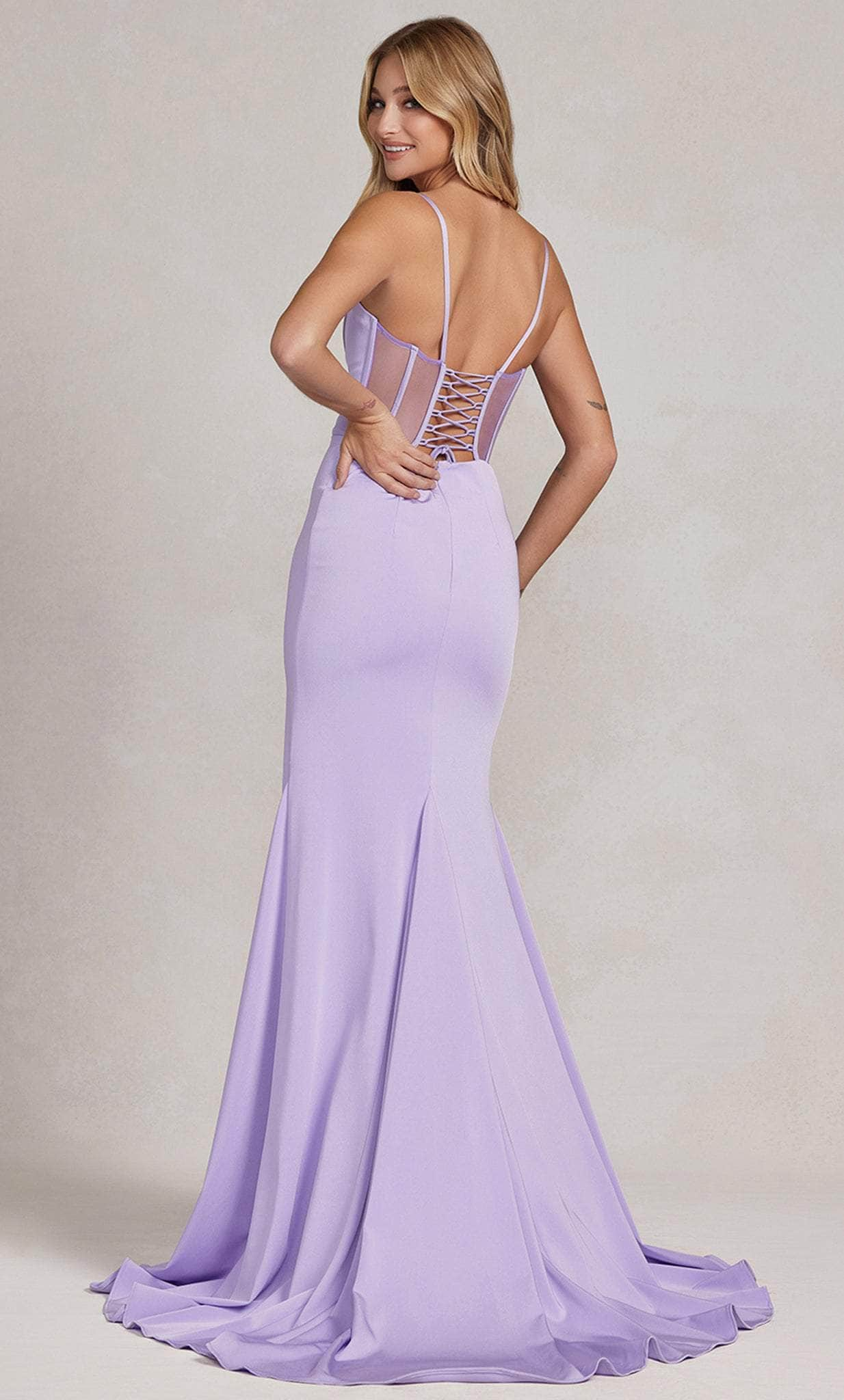 Nox Anabel P1168 - Scoop Neck Corseted Prom Gown Prom Dresses