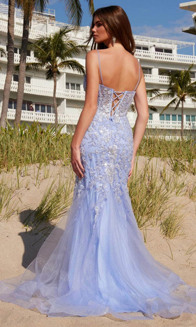 Nox Anabel Q1541 - Romantic Lace Sheath Gown Evening Dresses