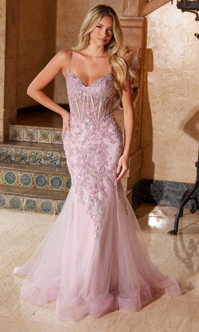 Nox Anabel Q1541 - Romantic Lace Sheath Gown Evening Dresses