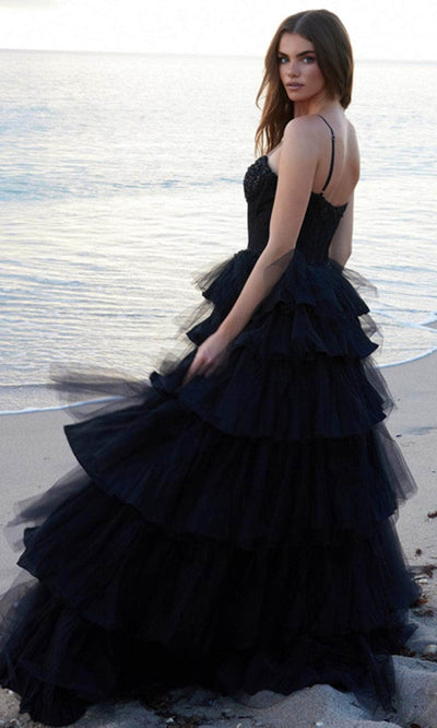Nox Anabel Y1545 - Glamorous sequined ballgown with ruffles Ball Gowns
