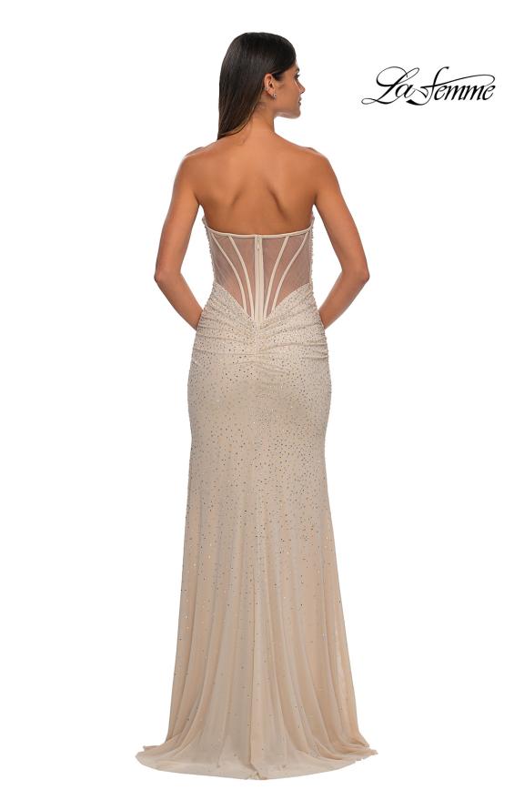 La Femme 32774 - Strapless Sheer Back Prom Gown