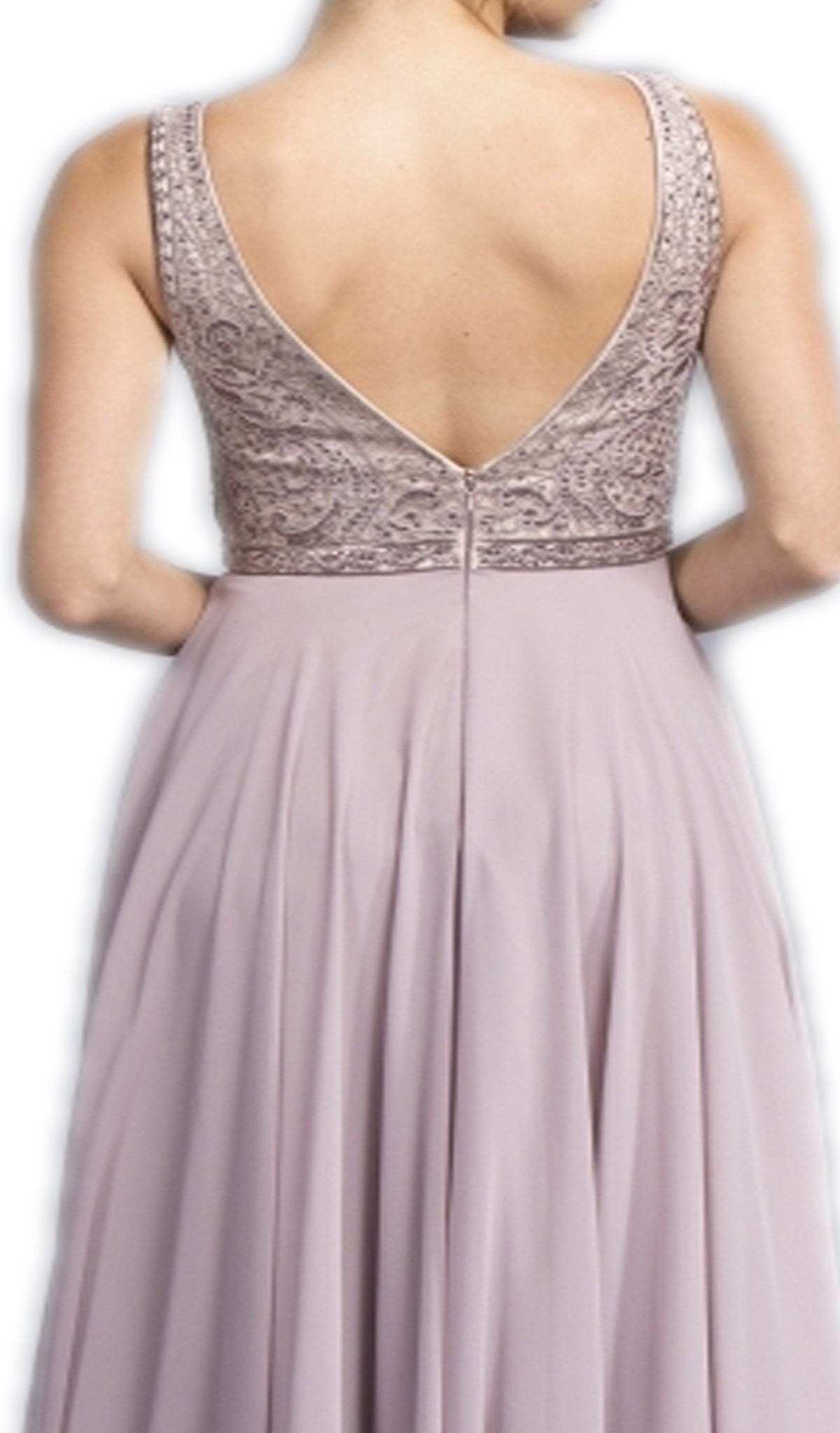 Ornate Deep V-neck A-line Prom Dress Dress