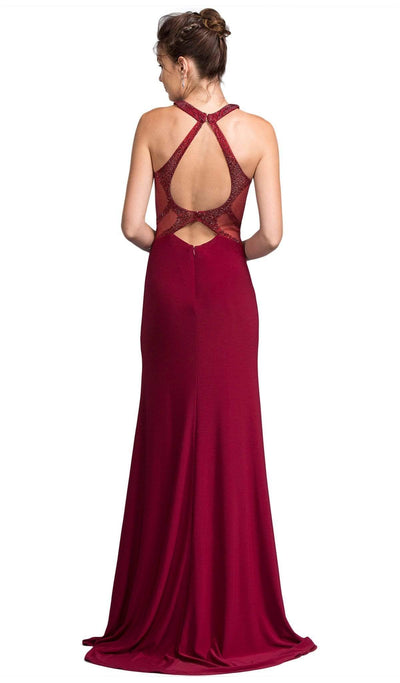 Ornate Halter Sheath Prom Dress Prom Dresses