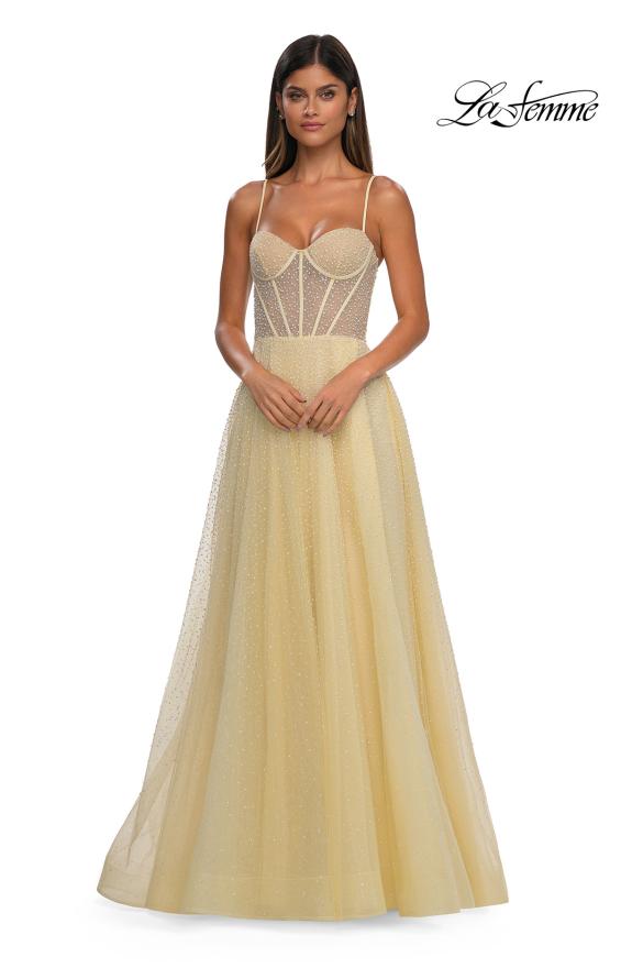La Femme 32644 - Beaded Bodice A-Line Prom Gown
