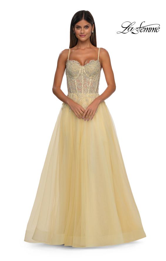 La Femme 32646 - Sleeveless A-Line Prom Gown