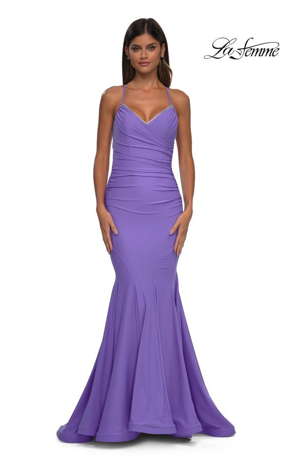 La Femme 32918 - Ruched Mermaid Prom Gown