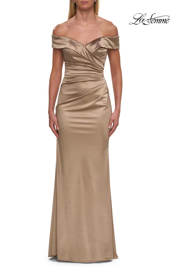 La Femme 31621 - Satin Mermaid Evening Dress