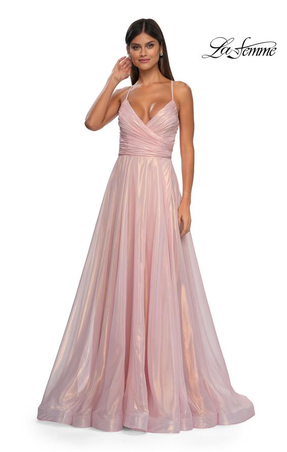 La Femme 33043 - Ruched Detail A-Line Prom Gown