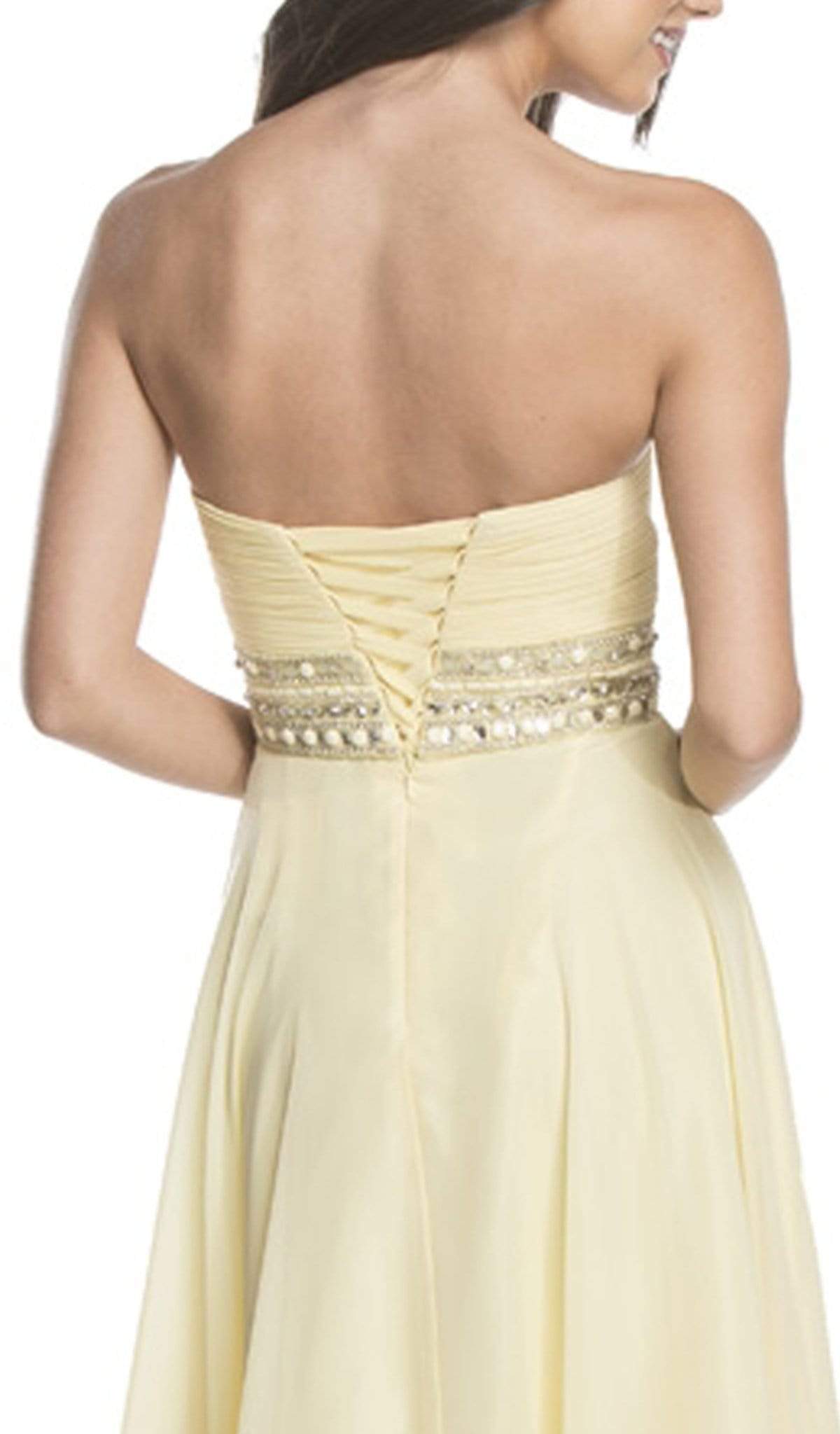 Pleated Strapless Sweetheart Prom A-line Gown Dress