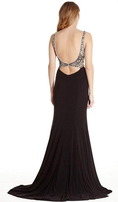 Plunging V-neck Evening Dress Dress