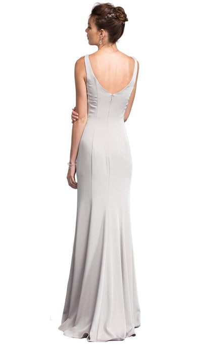 Plunging V-neck Fitted Prom Dress Dress