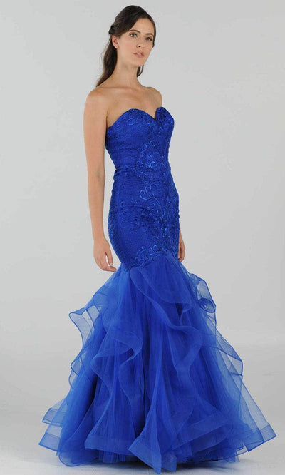 Poly USA 8198 - Strapless Ruffled Skirt Prom Dress Prom Dresses