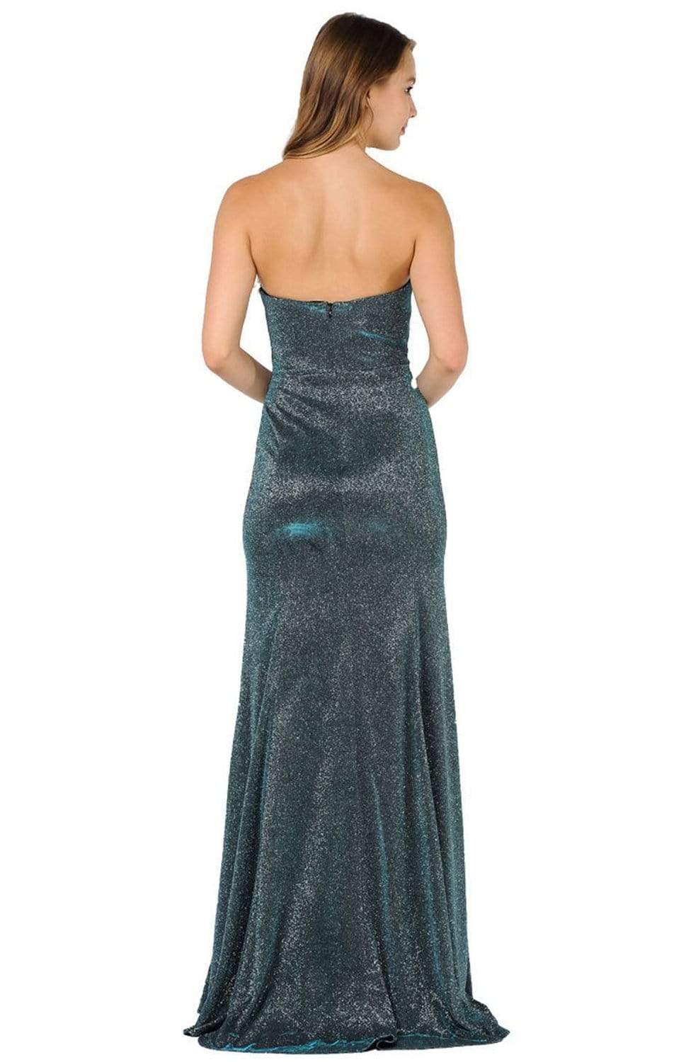 Poly USA - 8490 Glitter Strapless Trumpet Gown Evening Dresses