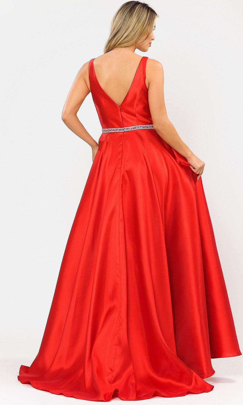 Poly USA 8682 - Mikado Sleeveless A-Line Long Gown Special Occasion Dress