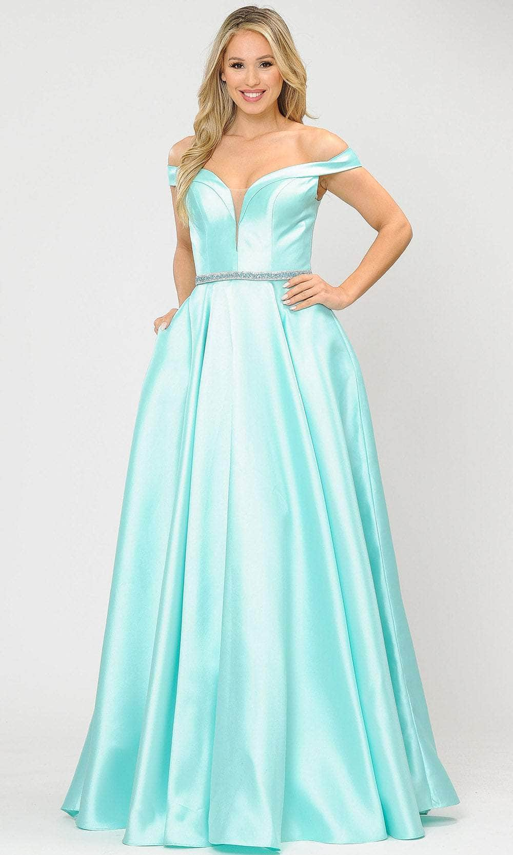 Poly USA 8686 - Off-Shoulder Sweetheart A-line Gown Prom Dresses