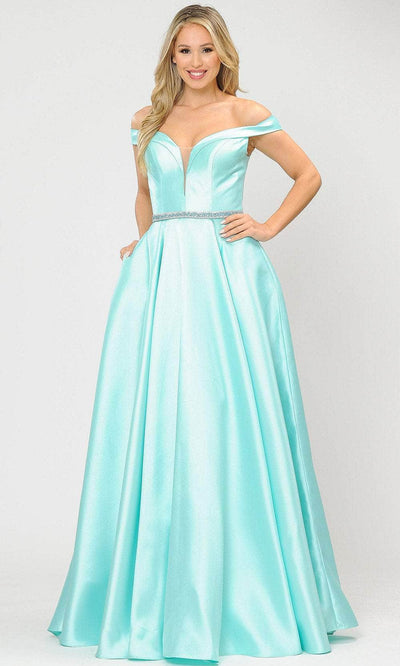 Poly USA 8686 - Off-Shoulder Sweetheart A-line Gown Prom Dresses