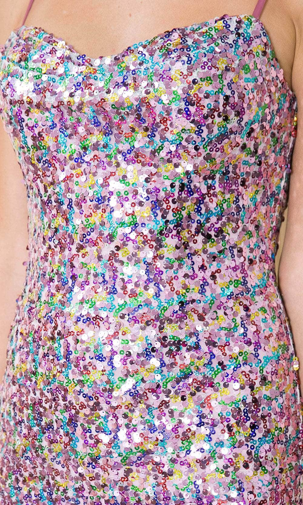 Poly USA 8944 - Sleeveless Sequin Cocktail Dress Cocktail Dresses