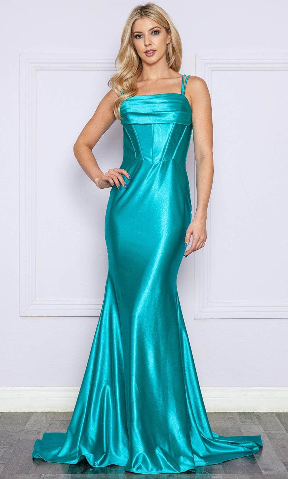 Poly USA 9258 - Long Silky Stretched Satin Mermaid Dress