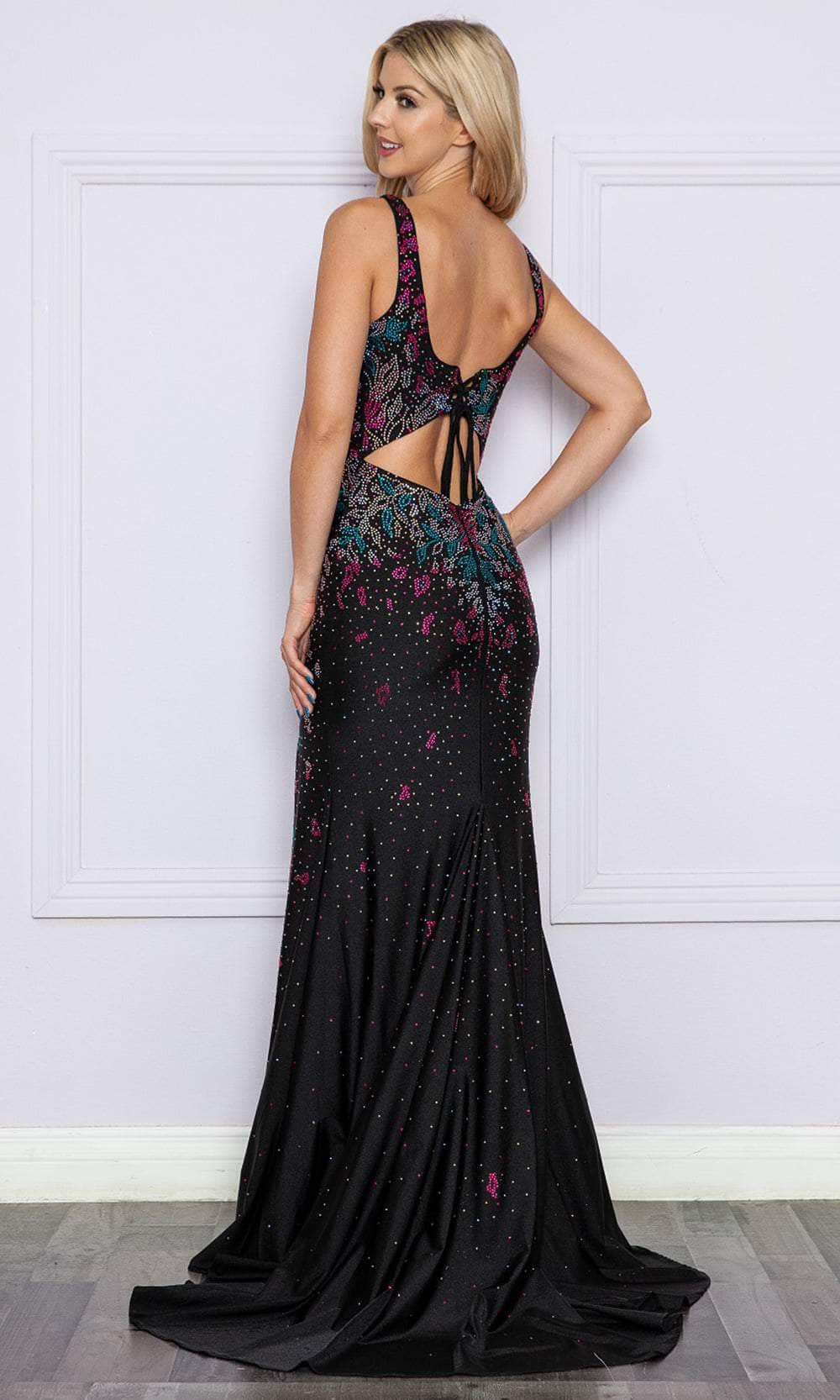 Poly USA 9270 - Cutout Back Multicolor Prom Dress Evening Dresses