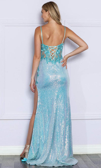Poly USA 9340 - Sleeveless Illusion Midriff Prom Dress Prom Dresses