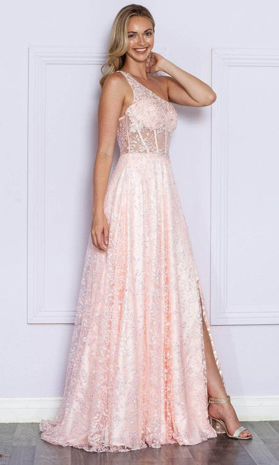 Poly USA 9372 - One Shoulder Corset Bodice Prom Dress Prom Dresses