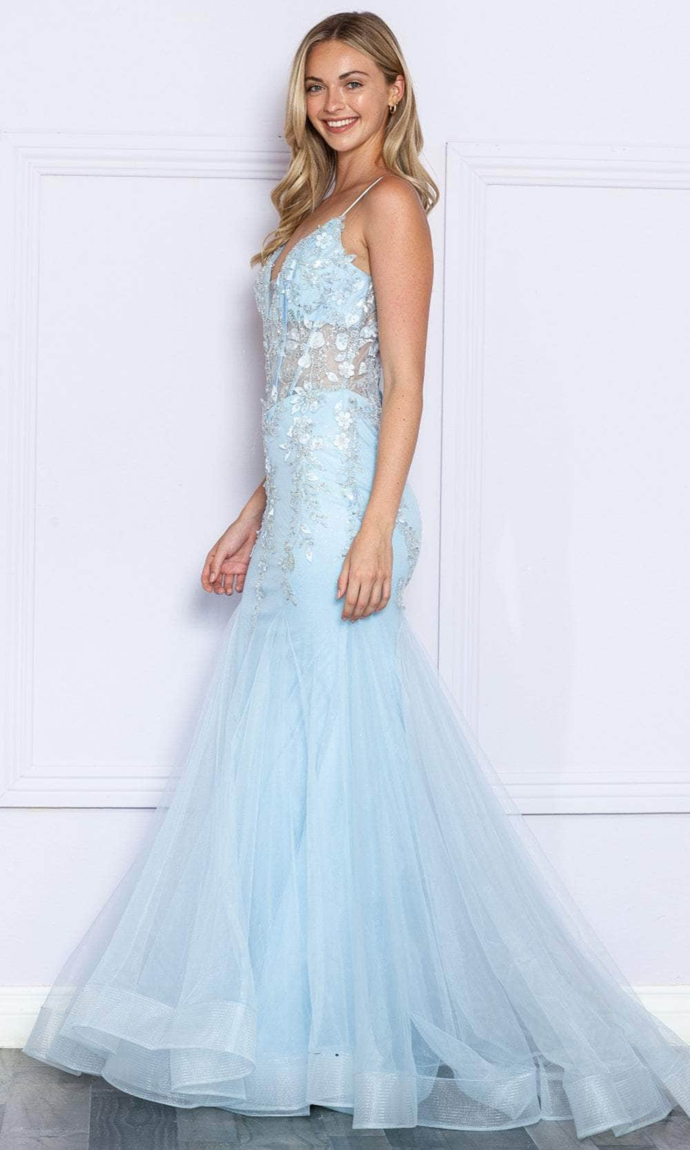 Poly USA 9374 - Sleeveless Godets Mermaid Prom Dress Prom Dresses