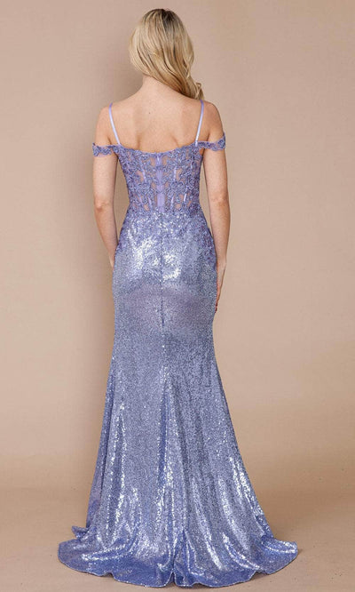 Poly USA 9398 - Appliqued Cold Shoulder Prom Dress Prom Dresses