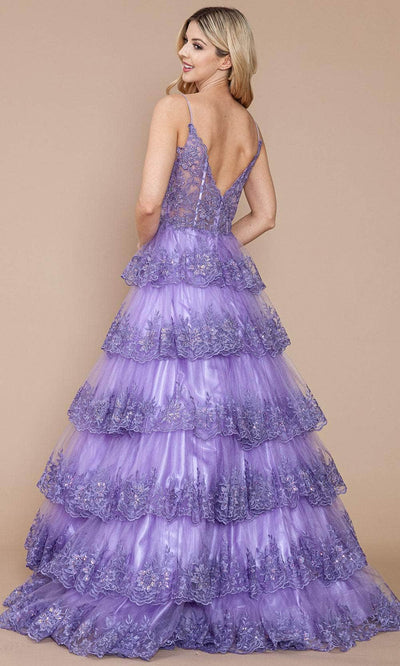 Poly USA 9402 - V-Neck Appliqued Prom Dress Prom Dresses