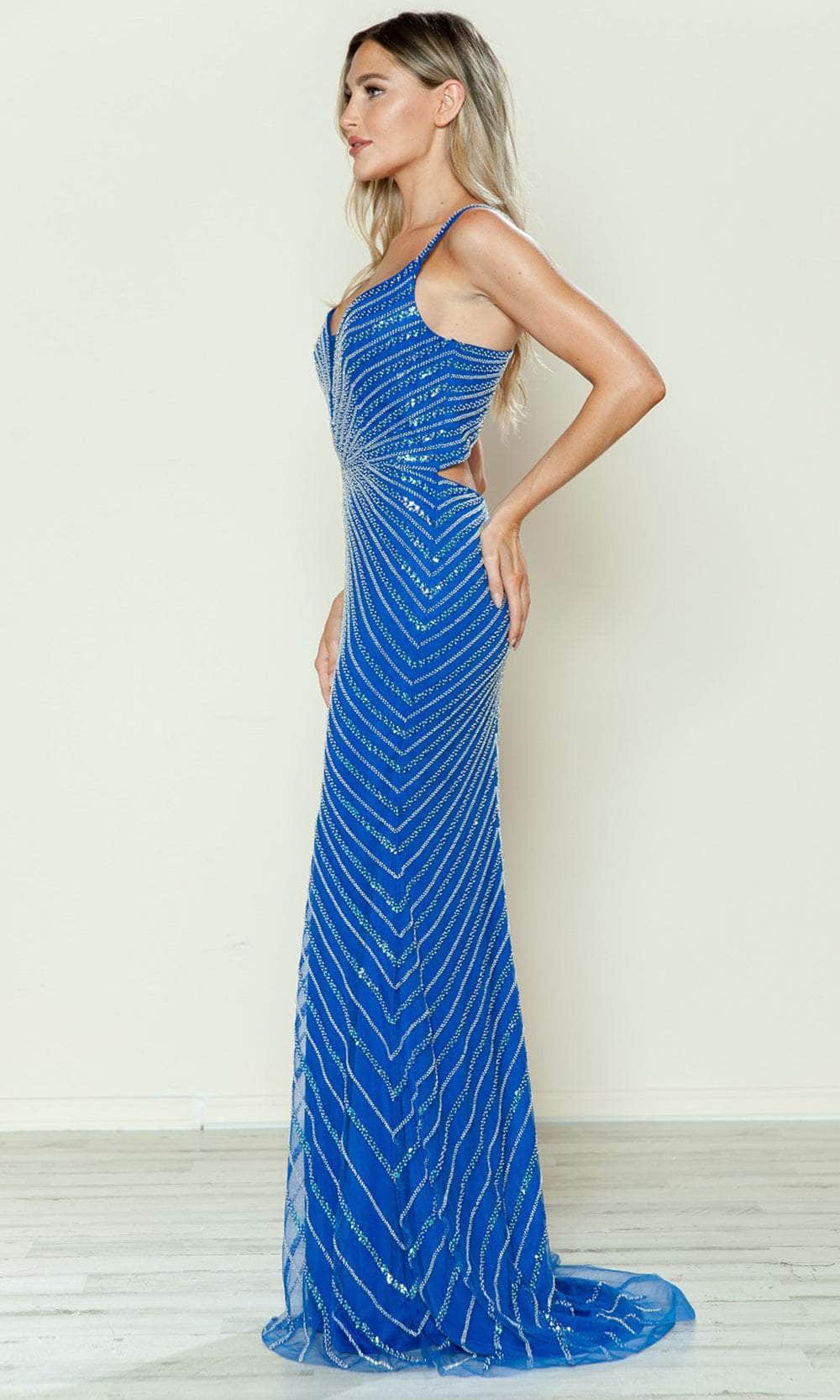 Poly USA 9530 - Cutout Back Embellished Prom Dress Prom Dresses