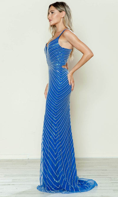 Poly USA 9530 - Cutout Back Embellished Prom Dress Prom Dresses