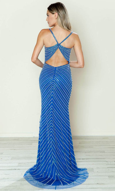 Poly USA 9530 - Cutout Back Embellished Prom Dress Prom Dresses