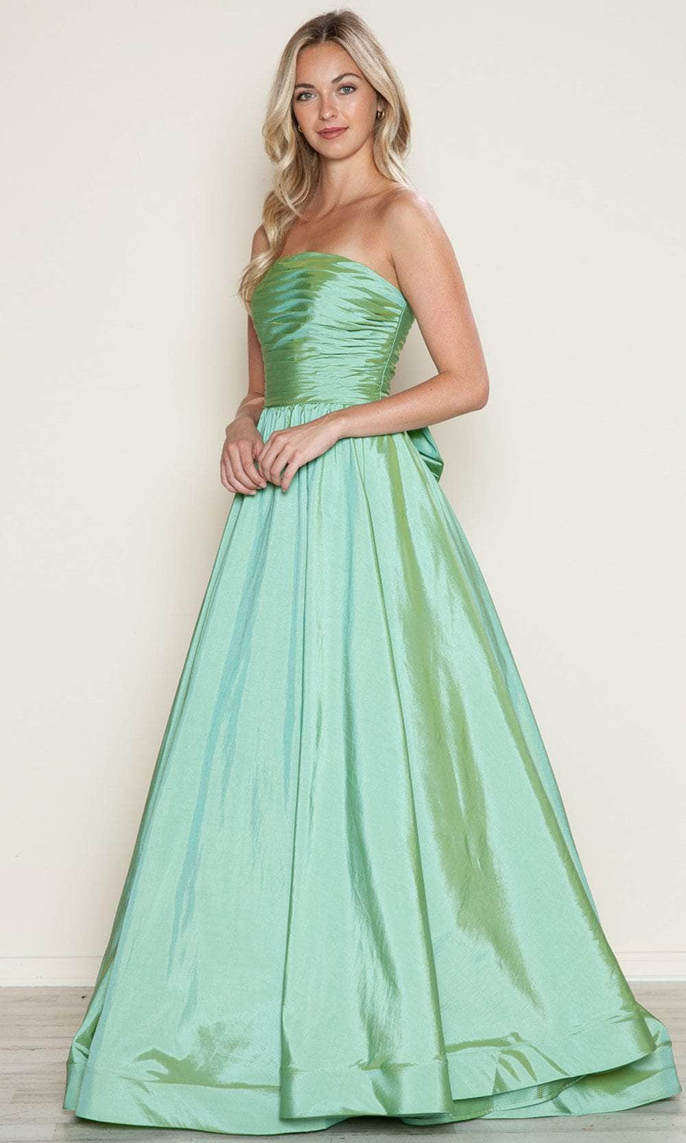 Poly USA 9754 - Strapless Prom Dress with Back Bow Prom Dresses