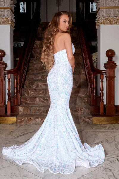 Portia and Scarlett - PS21208 Strapless V-Neck Sequin Gown Prom Dresses