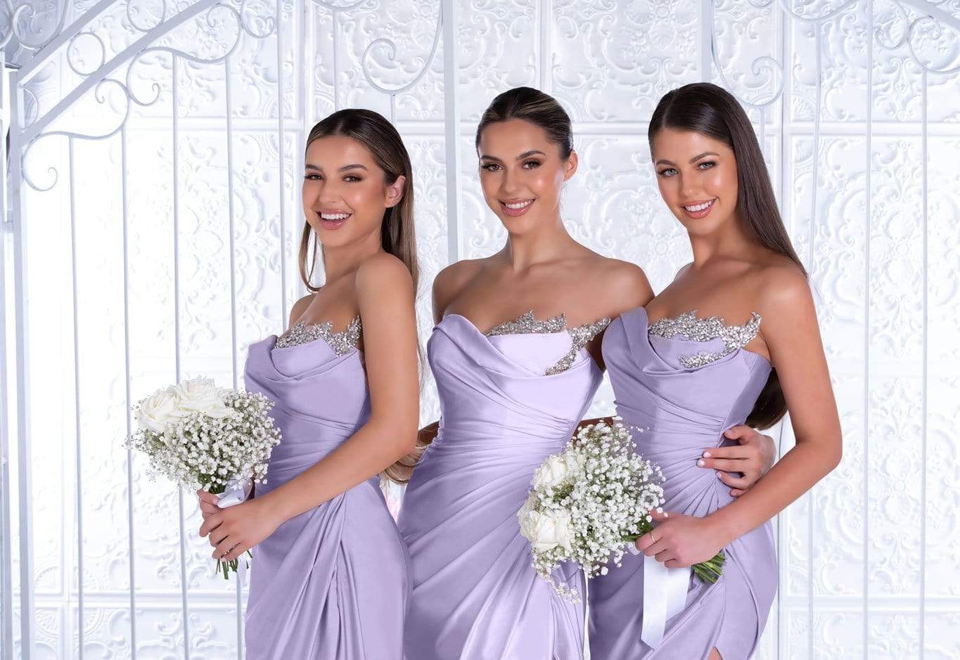 Portia and Scarlett - PS21218 Sweetheart Neck Drape Fitted Gown Bridesmaid Dresses