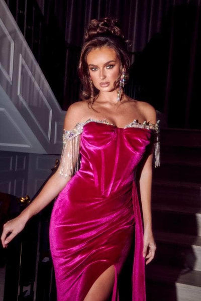 Portia and Scarlett - PS22193 Bedazzled Off Shoulder Sheath Dress Prom Dresses