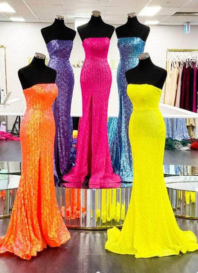 Portia and Scarlett PS22378 - Strapless Sequin Prom Dress Prom Dresses