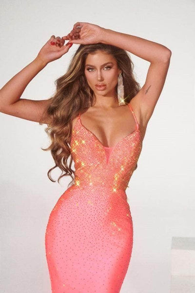 Portia and Scarlett PS22518 - Jeweled Cutout Back Prom Dress Prom Dresses