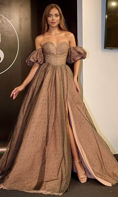 Portia and Scarlett PS24066 - Sweetheart Ballgown with Slit Special Occasion Dress