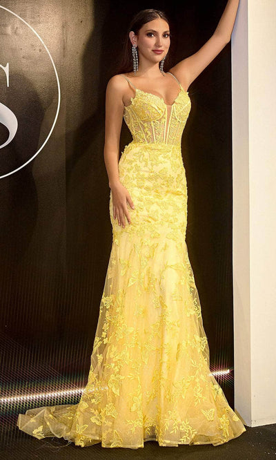 Portia and Scarlett PS24504X - Lace Trumpet Prom Dress